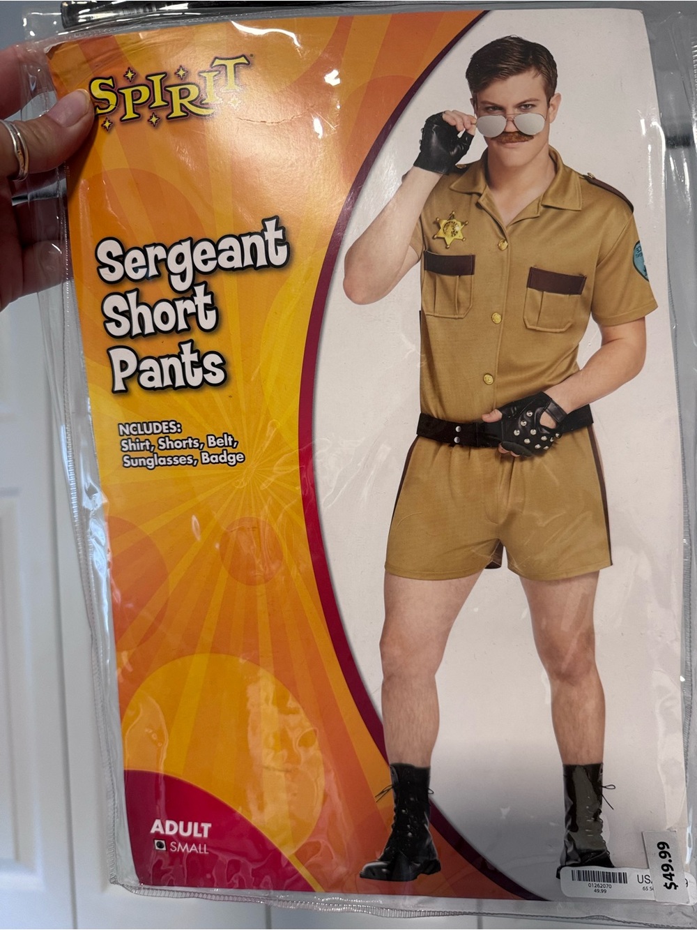 Spirit Tan Unisex Sergeant Short Costume for Men